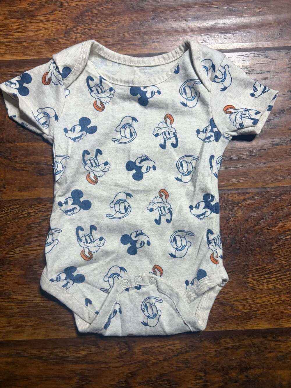 Disney Baby Bodysuit Size 3/6M Mickey Donald Goofy